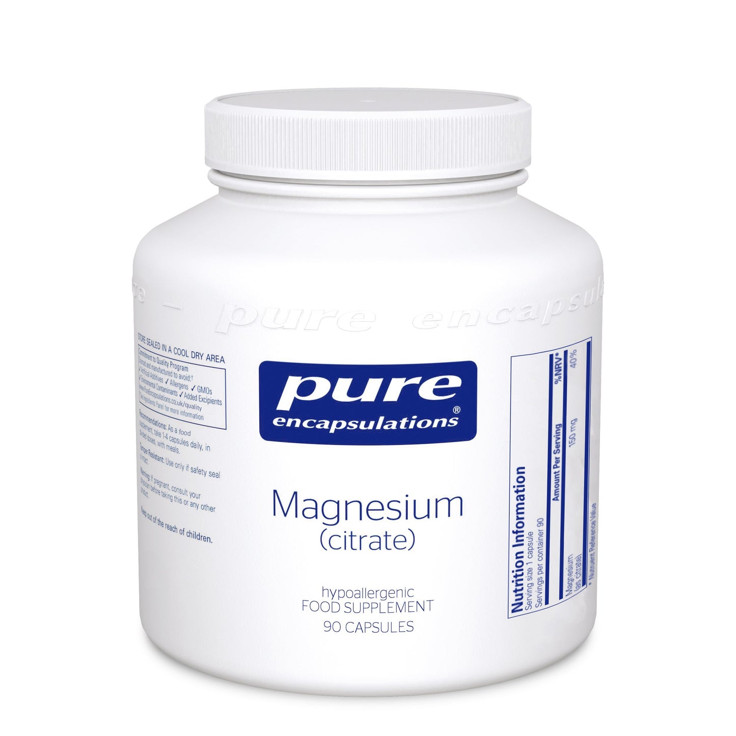 Pure Encapsulations  Magnesium Citrate 90's