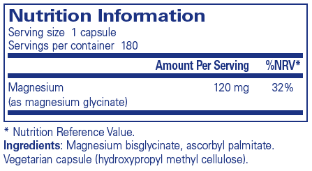 Pure Encapsulations  Magnesium (glycinate) 180's