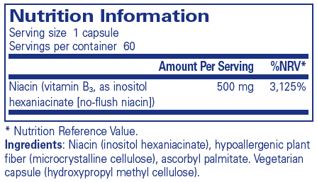 Pure Encapsulations  Niacitol 500mg 60's