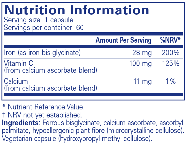 Pure Encapsulations  Iron-C 60's