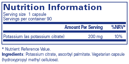 Pure Encapsulations  Potassium Citrate 90's