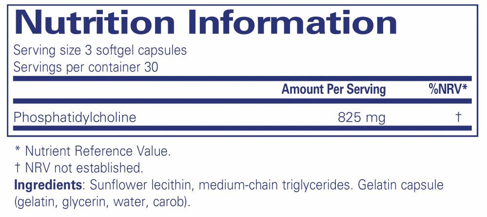 Pure Encapsulations  Phosphatidylcholine (Sunflower) 90's