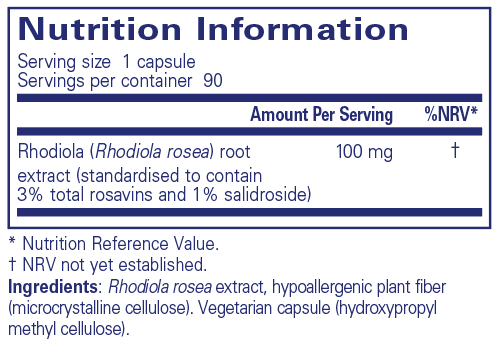 Pure Encapsulations  Rhodiola Rosea 90's