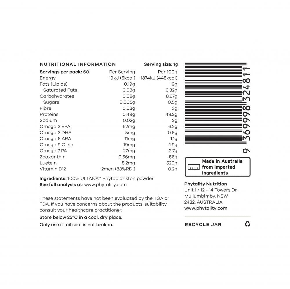 Phytality  Phytoplankton Omega & Multi 60g