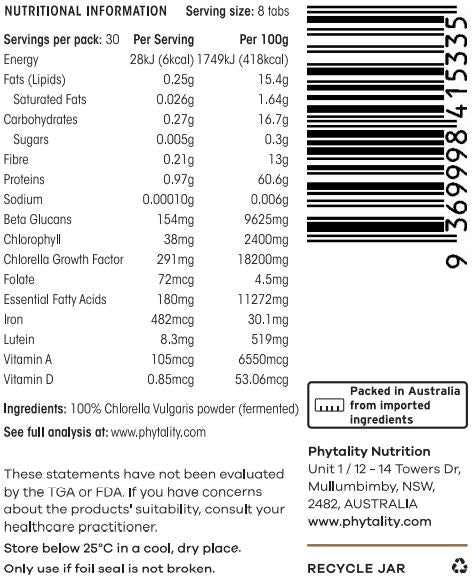 Phytality  Fermented Chlorella 240's