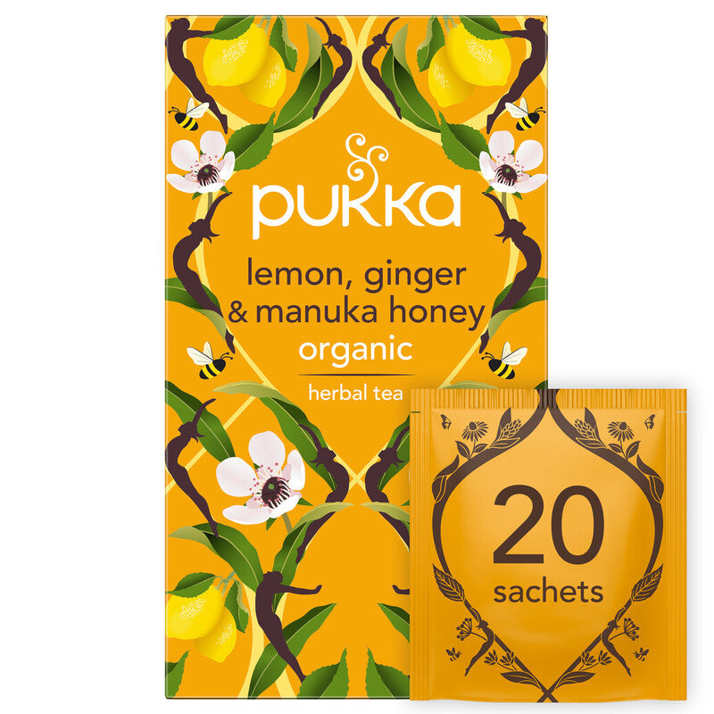 Pukka Herbs  Lemon, Ginger & Manuka Honey Tea