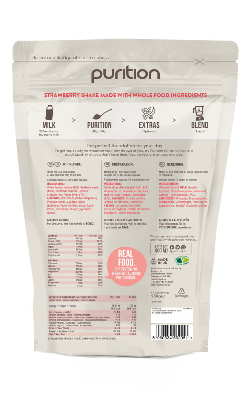 Purition  Wholefood Nutrition Strawberry 250g