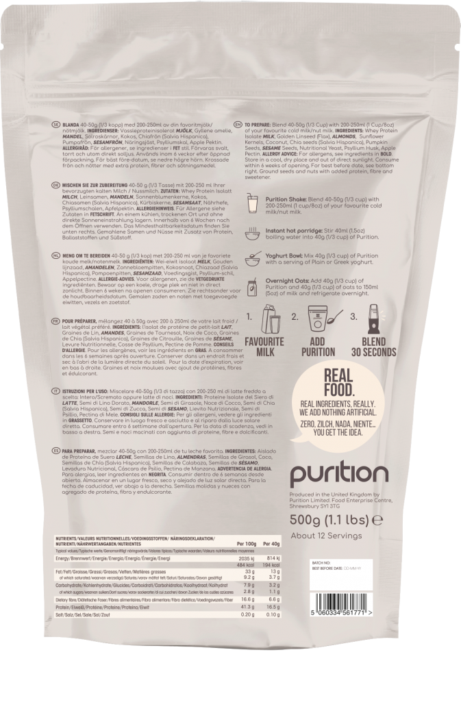 Purition  Wholefood Nutrition Naked Blend 500g