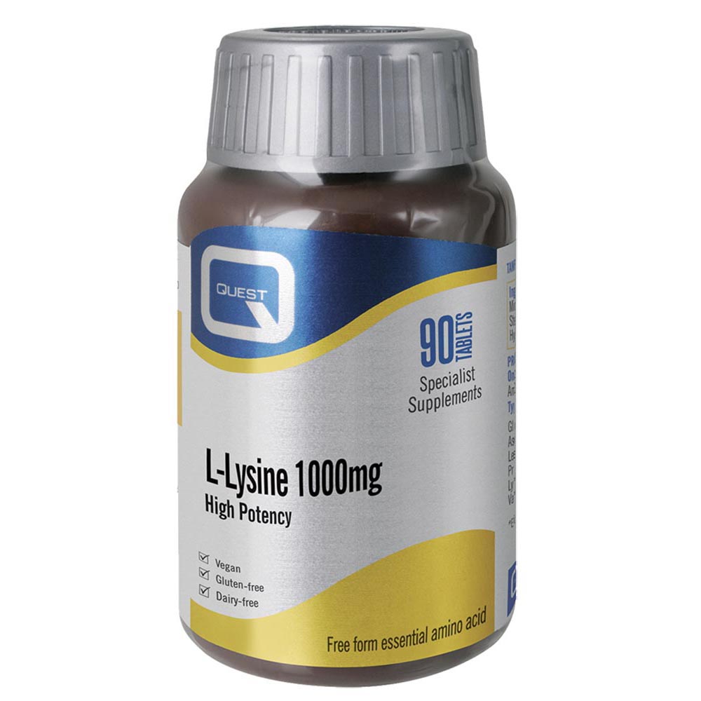 Quest Vitamins  L-Lysine 1000mg High Potency 90's