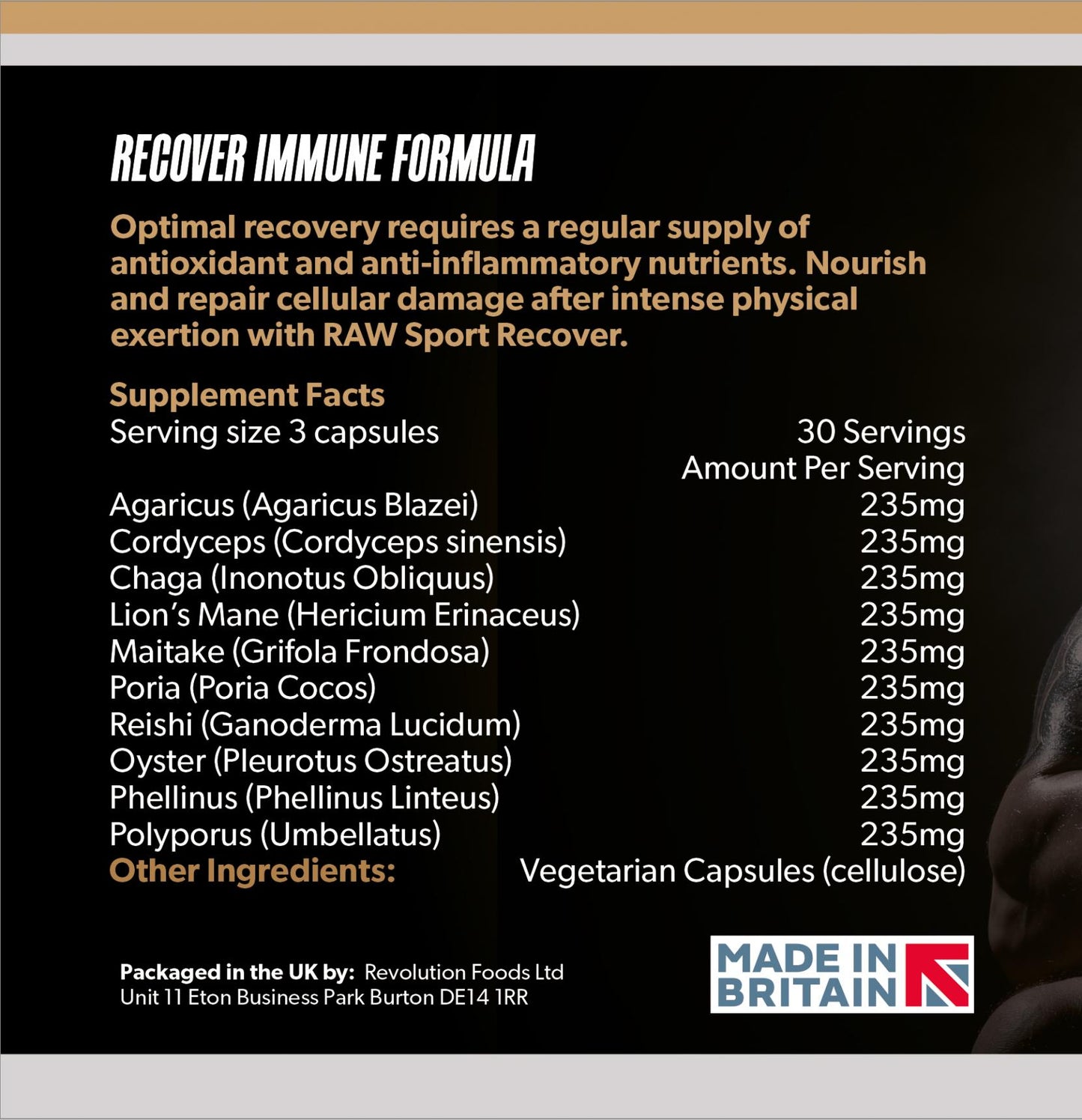 Raw Sport  Recover Immune Formula 90's