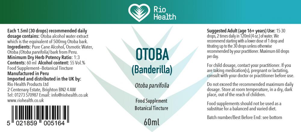 Rio Health  Otoba (Banderilla) 60ml
