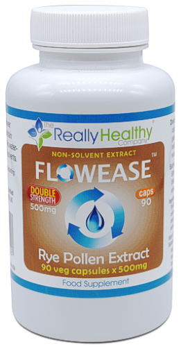 The Really Healthy Company  Flowease Rye Pollen Extract 500mg 90's