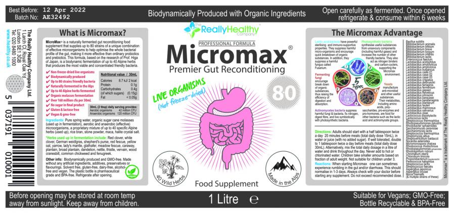 The Really Healthy Company  Micromax 1l