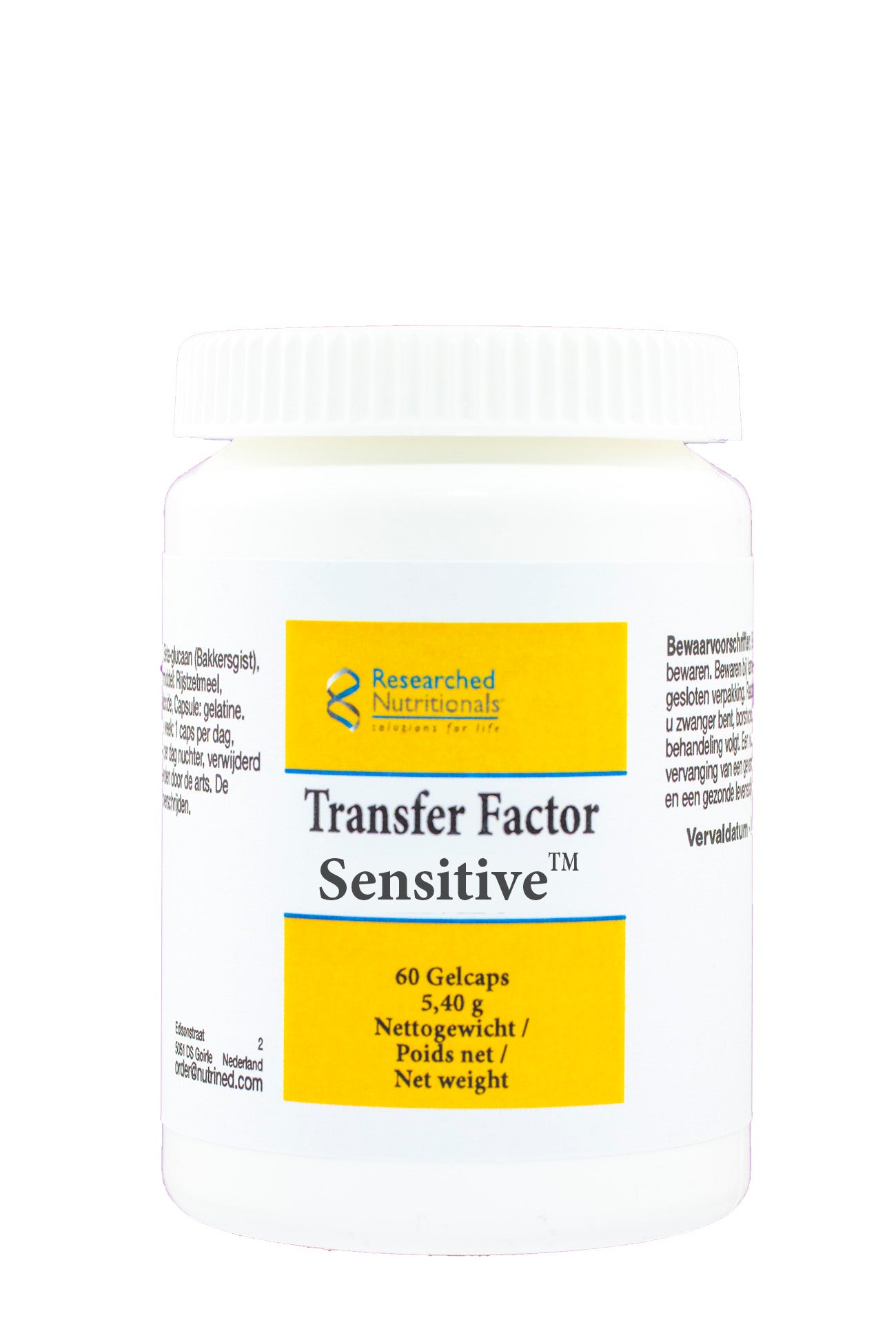 Researched Nutritionals  Transfer Factor Sensitive 60's