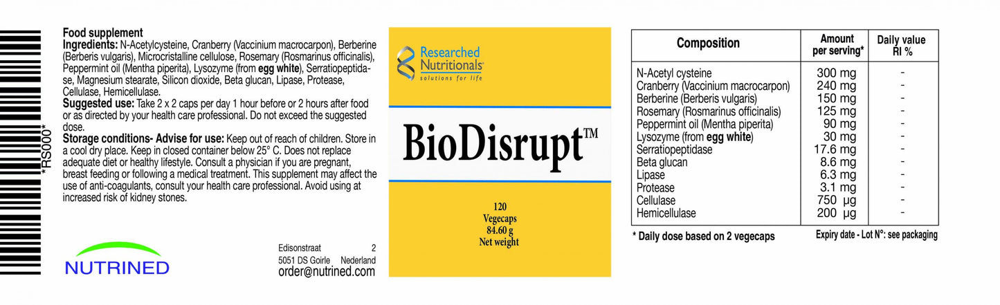 Researched Nutritionals  BioDisrupt 120's