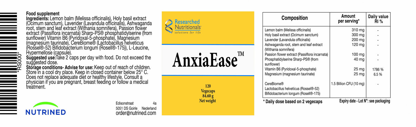 Researched Nutritionals  AnxiaEase 120's