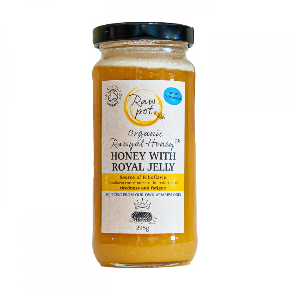 Raw Pot  Organic Rawyal Honey with Royal Jelly 295g