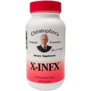 X - INFX (Infection Formula) 440mg, 100 Vegetarian Caps - Christopher's Original Formulas by Christopher's Original Formulas