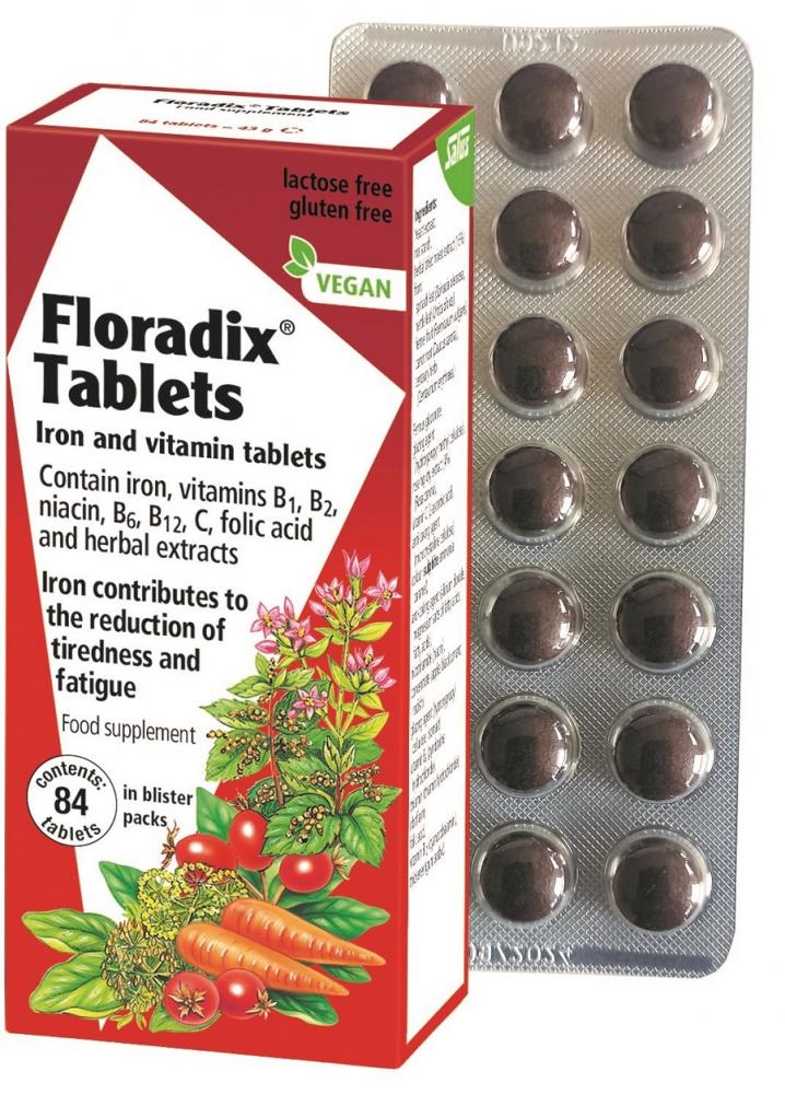 Salus  Floradix Iron and Vitamin Tablets 84's