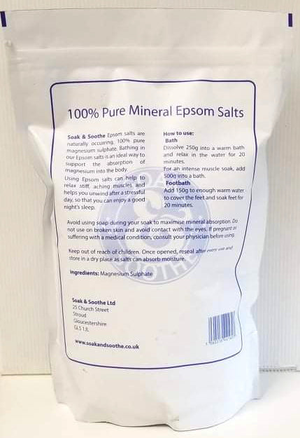 Soak & Soothe  100% Pure Mineral Epsom Salts 2kg