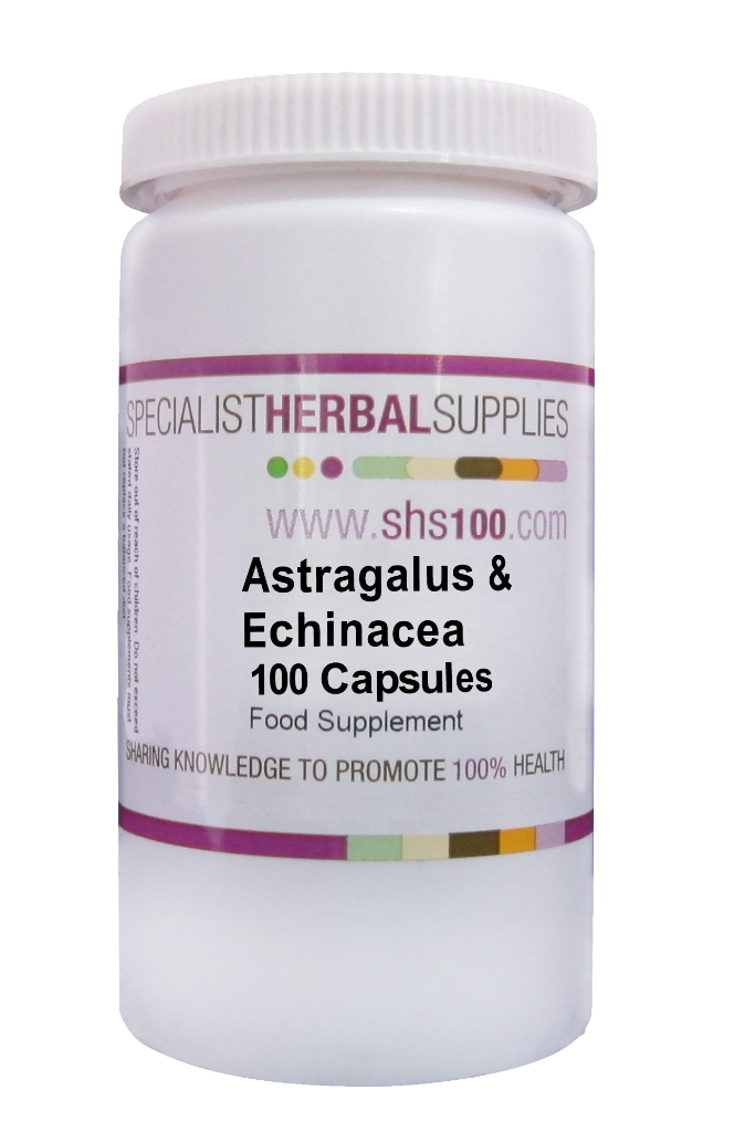 Specialist Herbal Supplies (SHS)  Astragalus & Echinacea Capsules 100's