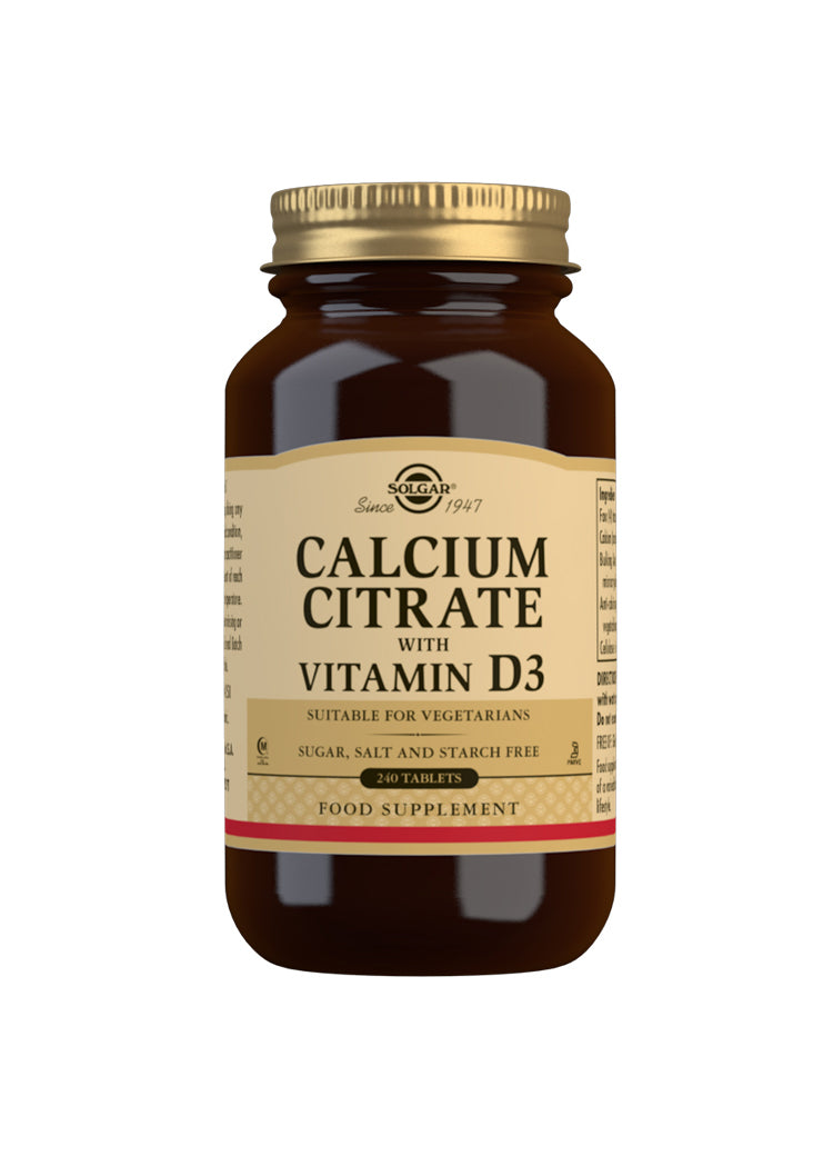 Solgar  Calcium Citrate with Vitamin D3 240's