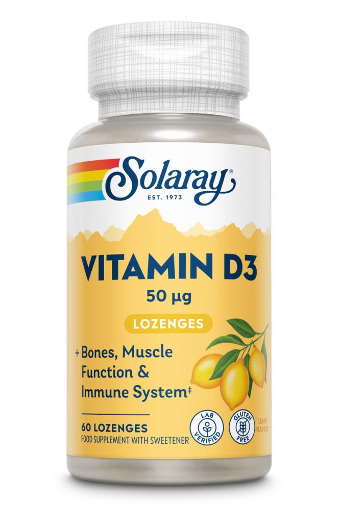 Solaray  Vitamin D3 50ug Lozenges 60's