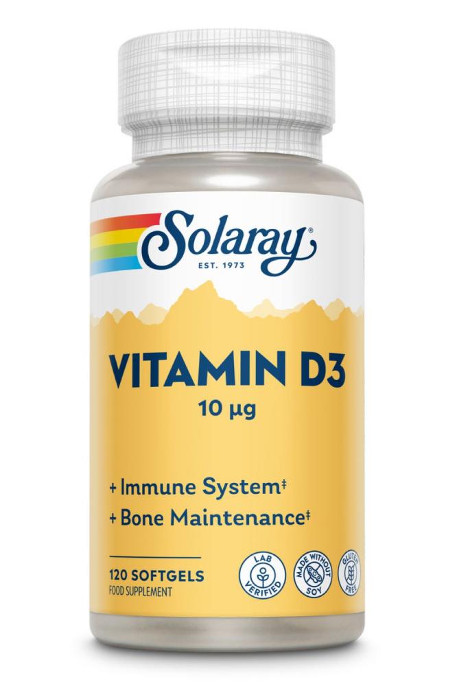 Solaray  Vitamin D3 10ug 120's