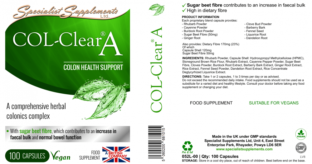 Specialist Supplements COL - Clear A 100's by Specialist Supplements