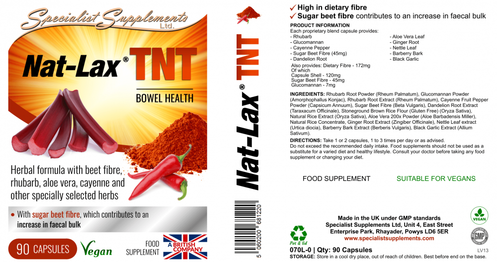 Specialist Supplements  Nat-Lax TNT 90's