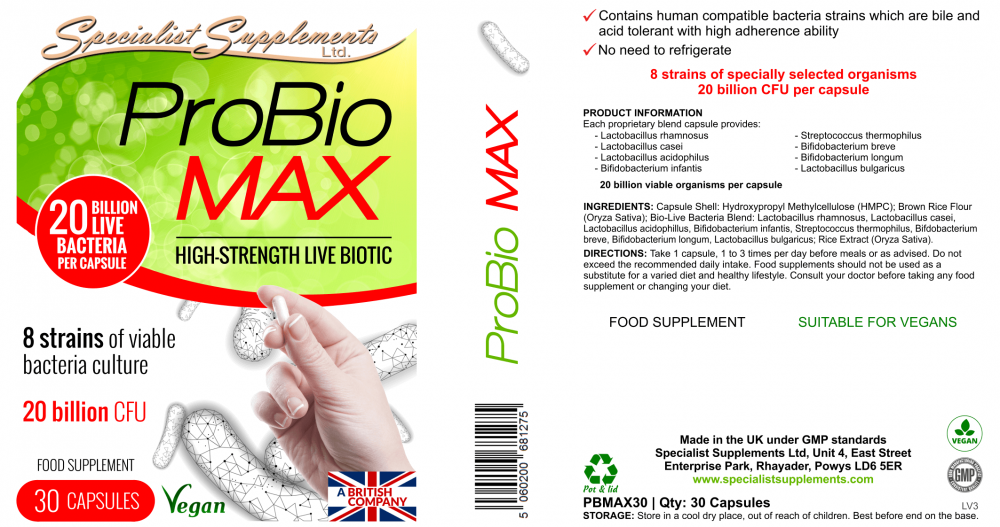 Specialist Supplements  ProBio MAX 30's