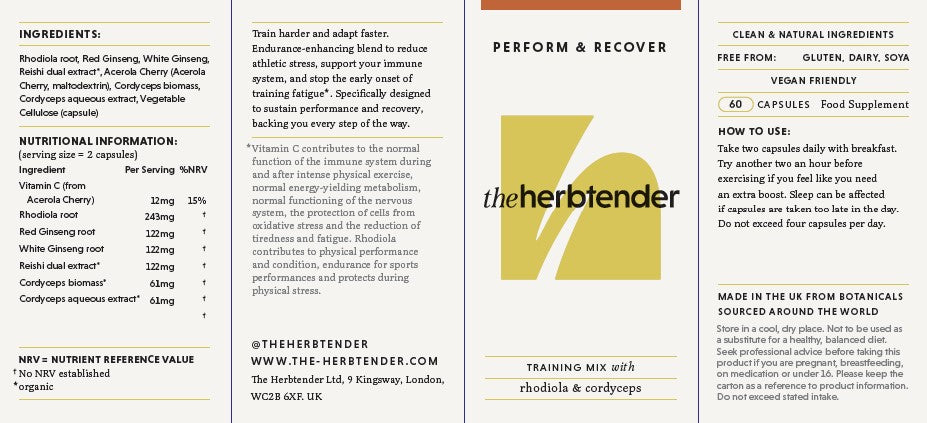 The Herbtender  Perform & Recover 60's