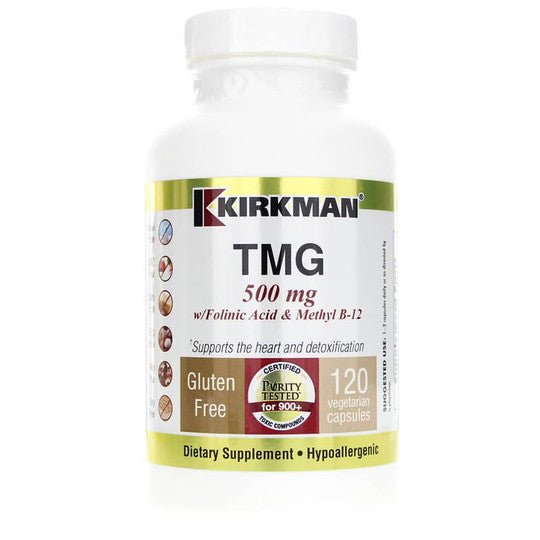 TMG 500mg with Folate & Methyl B12 (120 Caps) - Kirkman Labs by Kirkman Laboratories