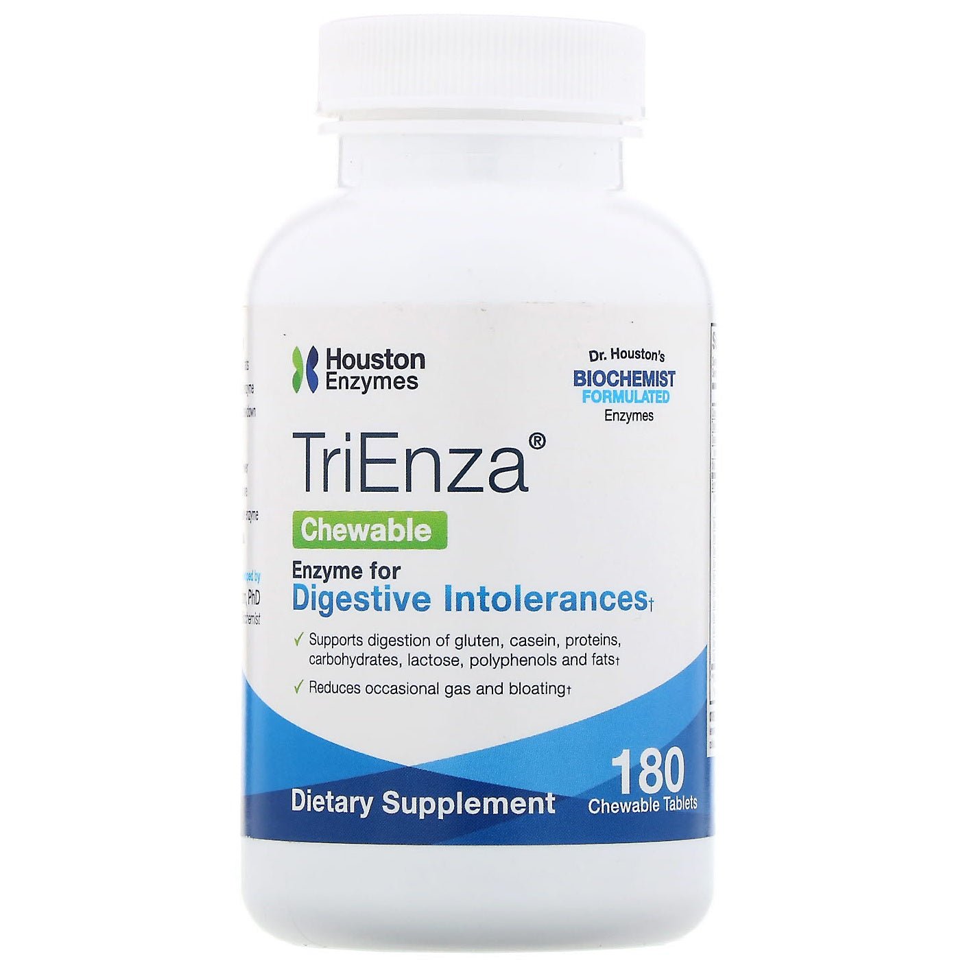 TriEnza, 180 Chewable Tablets - Houston Enzymes by Houston Enzymes