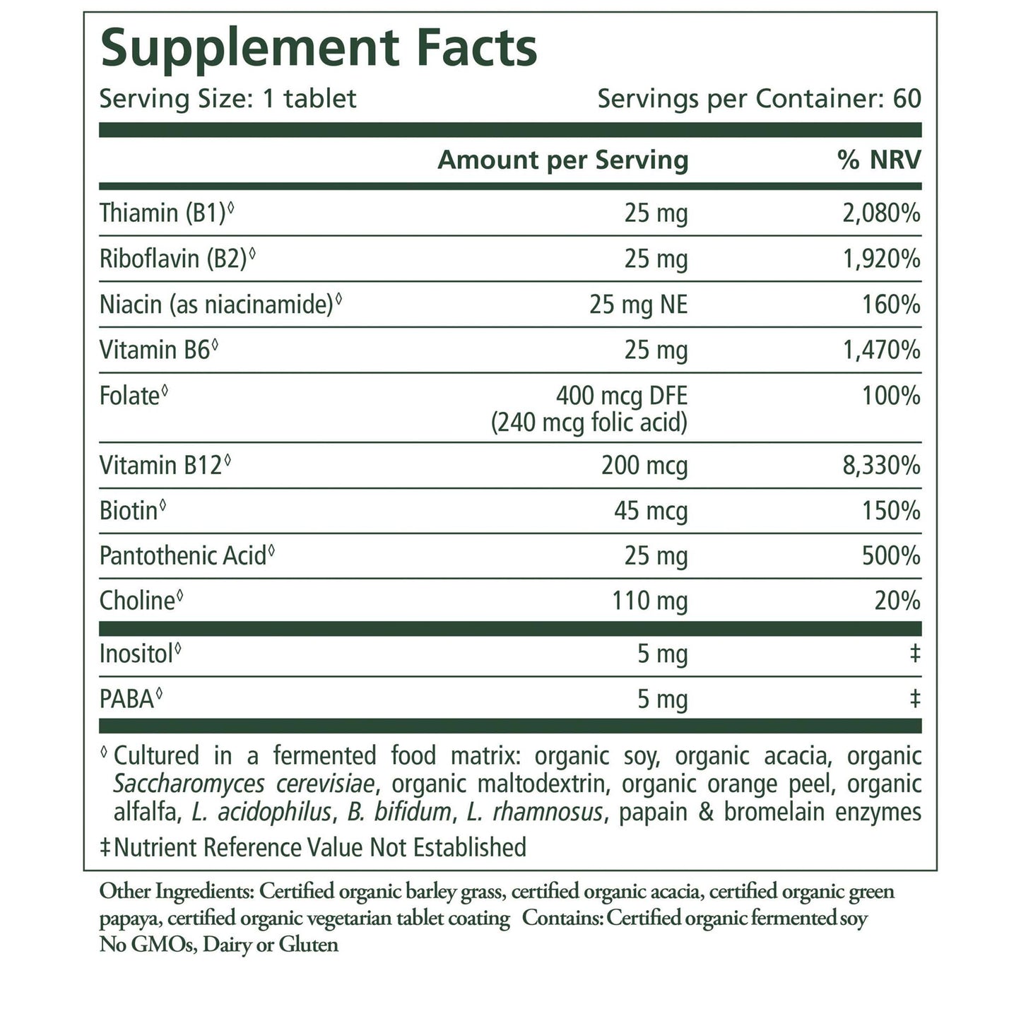 The Synergy Company (Pure Synergy)  Super B-Complex 60's