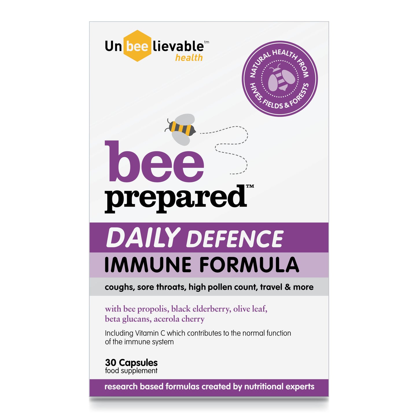 Unbeelievable  bee prepared DAILY Defence Immune Formula 30's