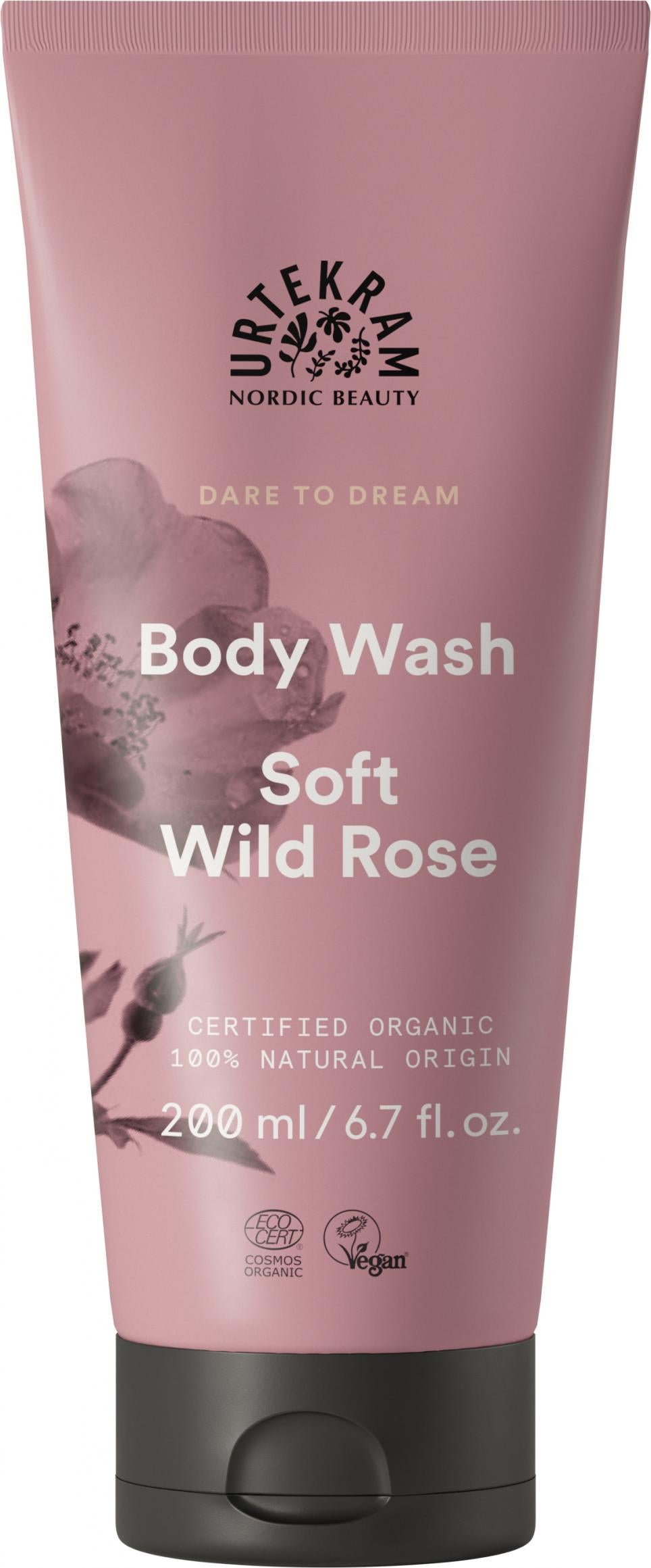 Urtekram  Body Wash Soft Wild Rose 200ml