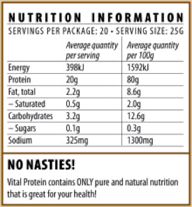 Vital Health  Vital Protein (Pea Protein) Chocolate 1kg