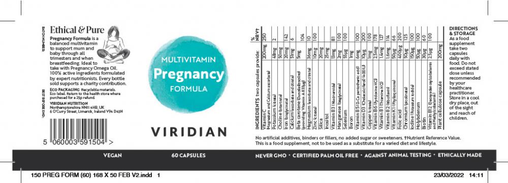 Viridian Multivitamin Pregnancy Formula 60's by Viridian