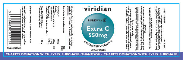 Viridian  Extra C 550mg 30's