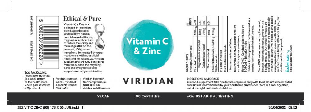 Viridian  Vitamin C & Zinc 90's