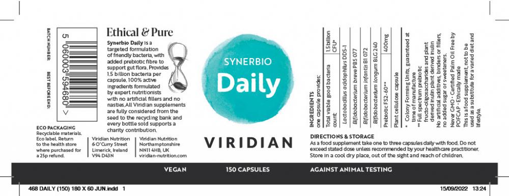 Viridian  Synerbio Daily 150's