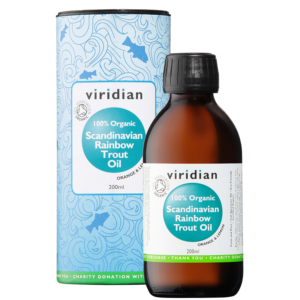 Viridian  100% Organic Scandinavian Rainbow Trout Oil 200ml
