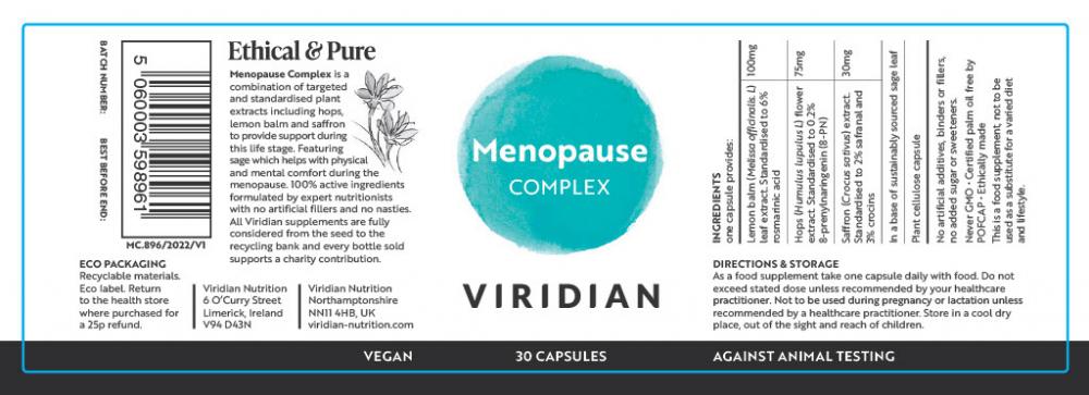 Viridian  Menopause Complex 30's