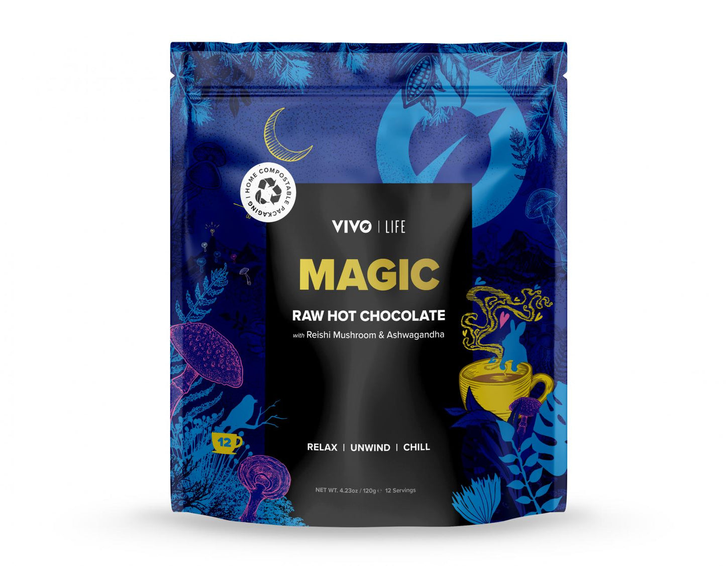 null  Magic Raw Hot Chocolate with Reishi Mushroom & Ashwagandha 120g