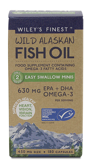Wiley's Finest  Wild Alaskan Fish Oil Easy Swallow Minis 180's
