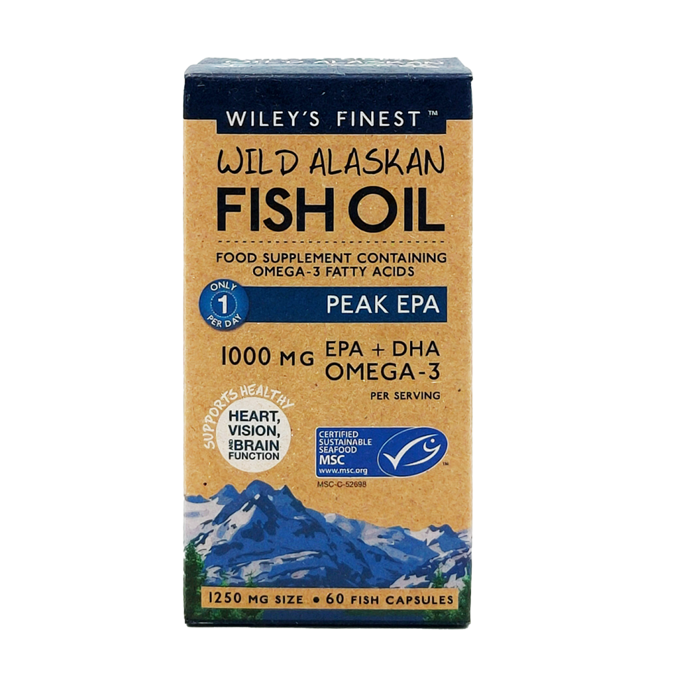 Wiley's Finest  Wild Alaskan Fish Oil Peak EPA 1000mg 60's