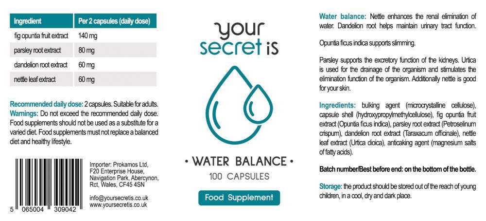 your secret is  Water Balance 100's