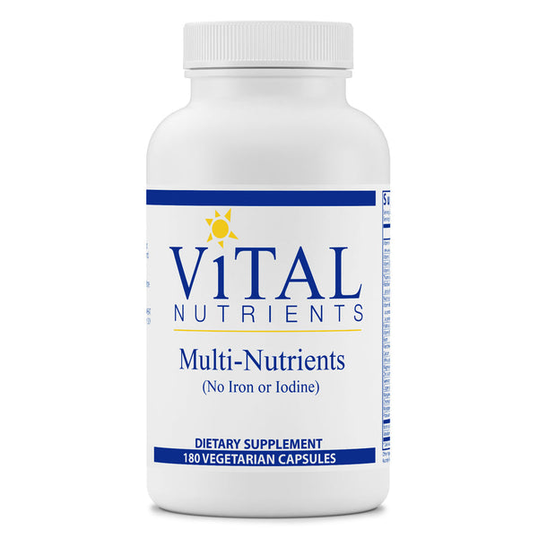 Vital Nutrients  Multi-Nutrients (No Iron or Iodine) - 180 Capsules