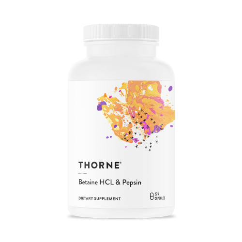 Thorne Research  Betaine HCL & Pepsin, 225 Capsules